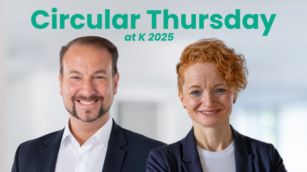 Prof. Dr.-Ing. Manfred Renner (© Fraunhofer CCPE/Mike Henning) und Dr. Christine Bunte, Hauptgeschäftsführerin, Plastics Europe Deutschland (© Plastics Europe / 2024 - The Tailors Photography)