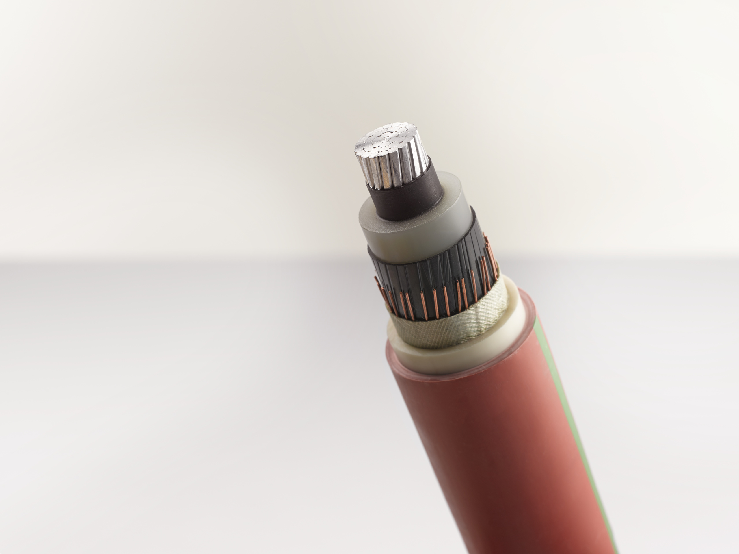 Medium Voltage cable with a jacket containing 50% post-consumer recycled (PCR) polymer made from Borcycle™ ME7153SY.