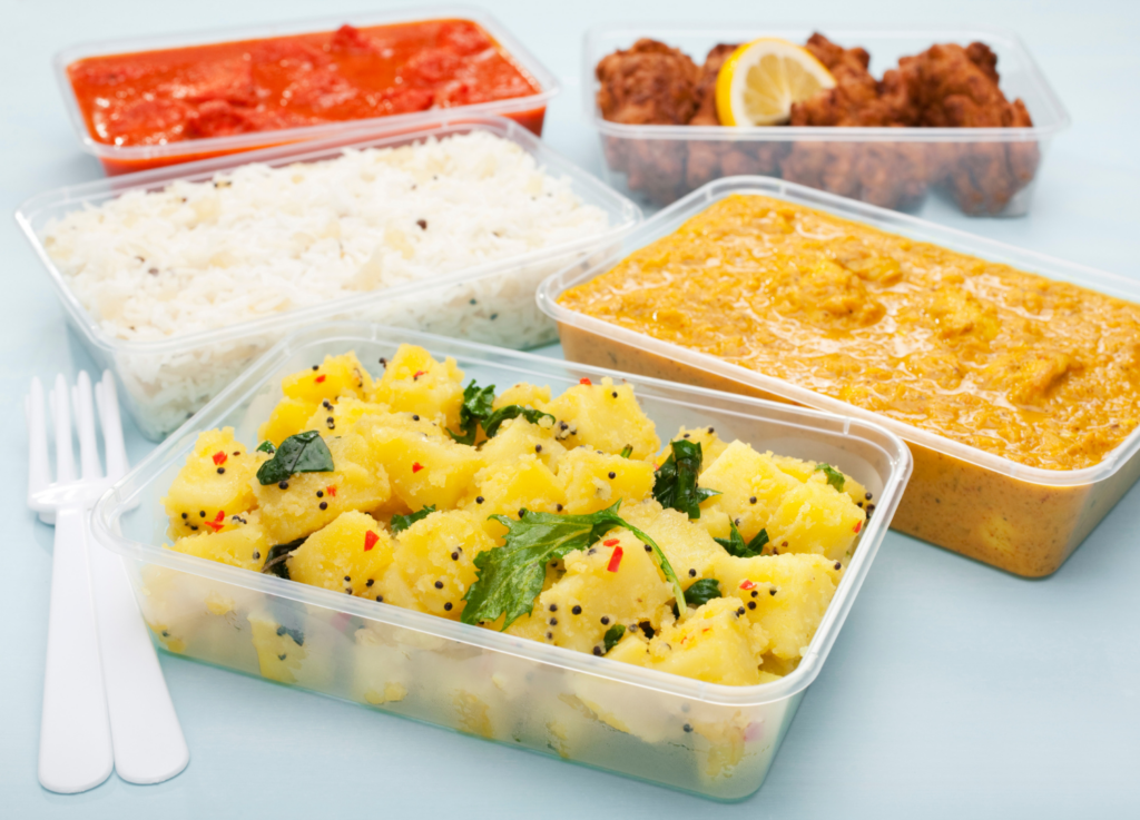 food in plastic container